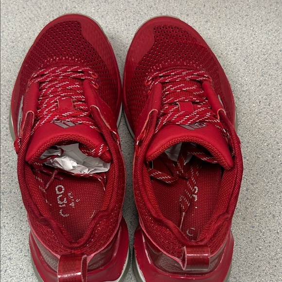 Adidas Crimson Sneakers size 4.5Y Youth shoes with Metallic Stripes - Picture 10 of 16